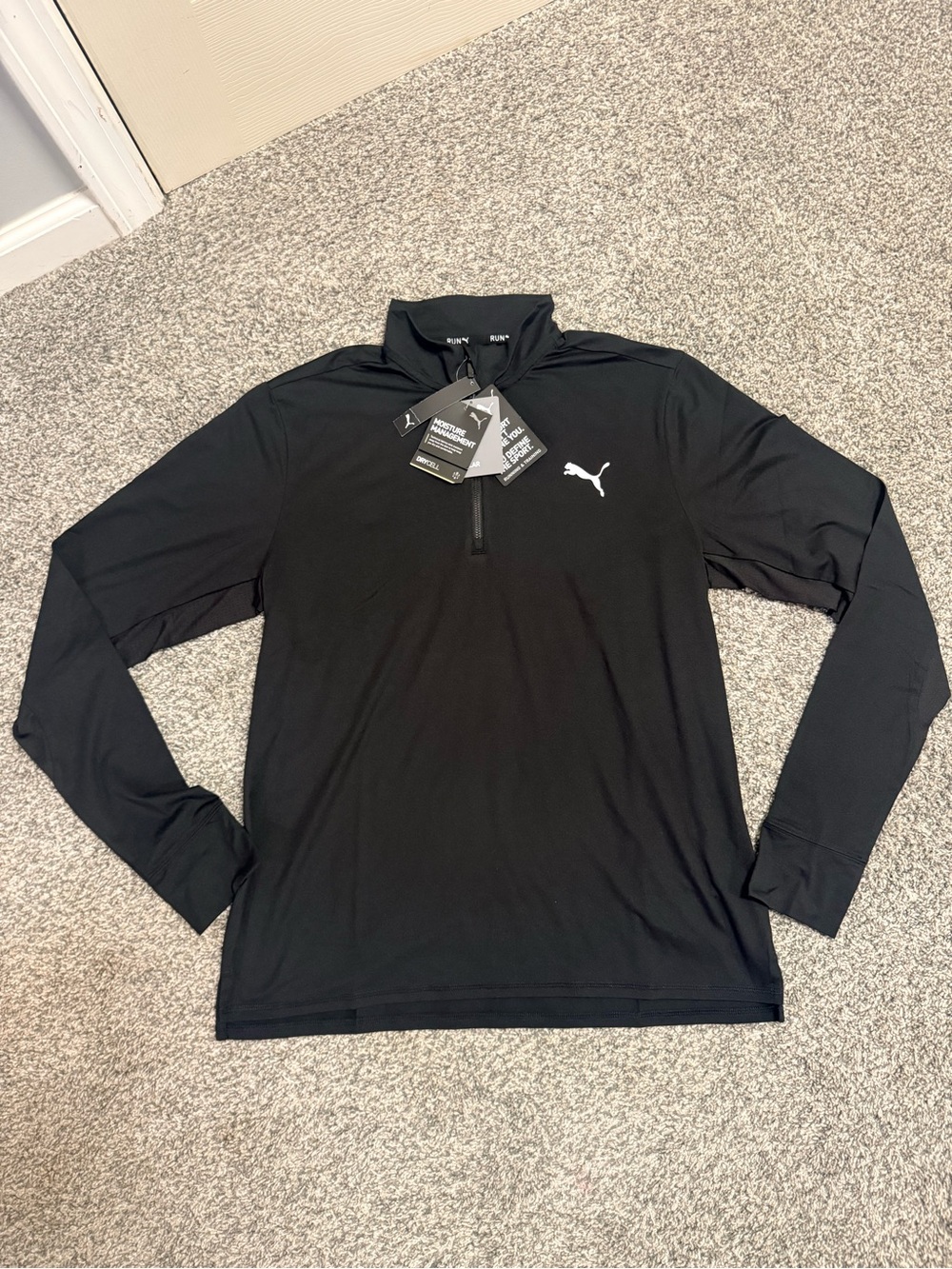 Puma Black Half-Zip Running Top
